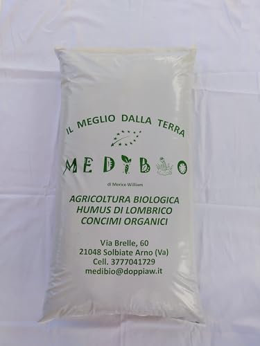 MEDIBIO Humus di lombrico Puro 30 Litri, Super Fertilizzante Organico, 100% Matrice Cavallo, Potere Ammendante 20 volte superiore allo stallatico (Offerta 3 Sacchi)