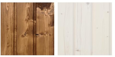TIMBELA Kit imperméabilisant pour la peinture des maisons en bois - Pour l'intérieur et l'extérieur de la maison - 5 litres blanc + 5 litres de chêne foncé + kit de pinceaux cadeau
