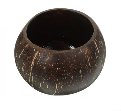 Juego de cuenco y vela de coco sostenible hecho a mano, perfecto para cualquier ocasión (pintado dentro de 12 cm)