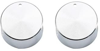 LCKKJHG Gas-Kochknopf 2 stücke 6mm 8mm Gold Küche Gasherd Griffe Zubehör Metall Multifunktions Ofen Kochtopf Knopf Schalter FüR BacköFen, Gasherd, Herde(8mm 0 Silver)