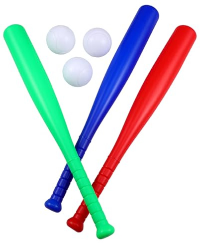 WOONEKY 6 pezzi da baseball per bambini piccoli giocattoli da baseball all'aperto con racchetta e palla giocattolo sportivo per genitori e bambini attività