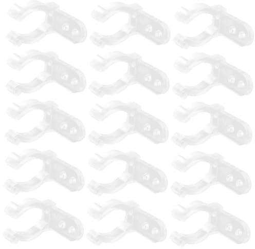 TEHAUX 100 piezas Unidades Clip Sujeción LED Transparente con Tornillos Abrazaderas Montaje Tubo para Fijar Luces Lineales Soporte Resistente para Decoración Instalación Profesional