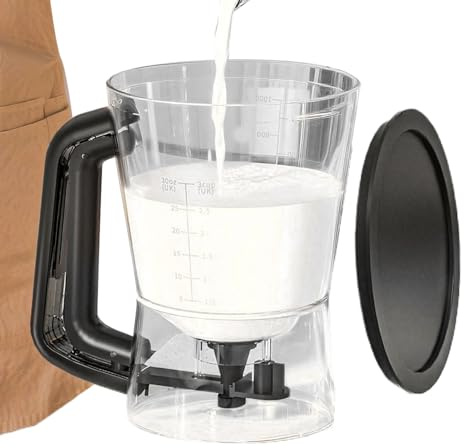 Lanmijia Dispensatore Per Impasto - 1L Contenitore Shaker A Forma Di Imbuto - Distributore Di Impasto Per Cupcake | Per Cucinare Cupcakes Sciroppi Oli Condimenti Creme Salse Insalate Cucina Cottura