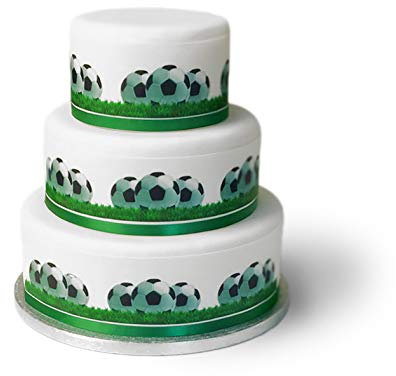 Top That Edible Decor Icing Sheet Football Sport Border Ribbon - Perfect for Decorating Larger Cakes- Easy to Use