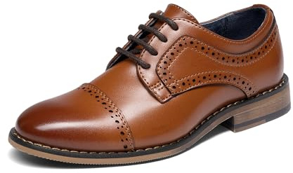 Bruno Marc Pojkar klassiska Oxfords kostymskor, BRUN, 28.5 EU | Barn fritidsskor barnskor nattvardsskor vattentäta brogue kvällsskor paghuvud skor