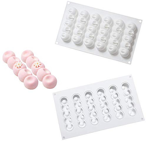 Multifonctions Moules en Silicone pour gâteau Moule 3D pour Glace Chocolat Pâtisserie Dessert 6 trous longue bande boule concave