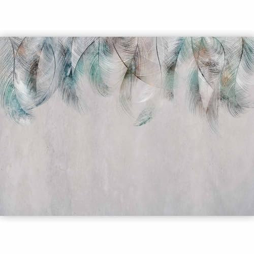 murando - Carta da parati Fiori 400x280 cm Fotomurali in TNT Murale alla moda Decorazione da Muro XXL Poster Gigante Design Cameretta Carta per Pareti Natura Botanica Impianti Foglie blu b-A-0833-a-a