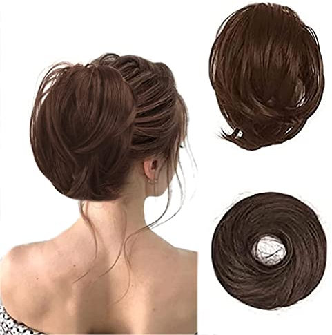 BARSDAR Chignon Coda di Cavallo Extension per Capelli, Elastico Posticcio per Capelli Chignon Dritto Corto Coda di Cavallo Bun Extension per Donna Ragazze