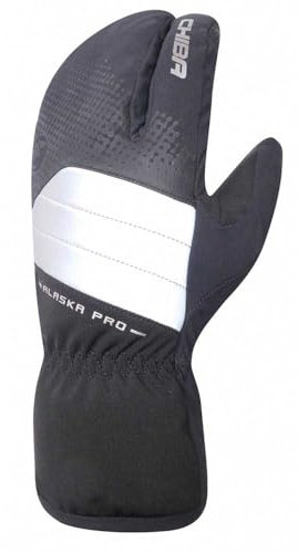 Chiba Alaska Pro Winter Fahrrad Handschuhe lang schwarz/silberfarben 2025: Größe: L (9)