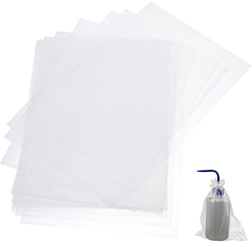 Healvian Lot de 250 bouteilles blanches pour tatouages, bec verseur, pochettes à presser pour tatouage, sacs de lavage, sacs, accessoires de nettoyage, machine à bouteille