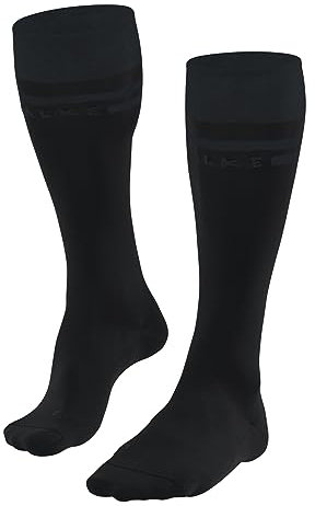 FALKE Damen Skisocken SK7 Race W Kh Funktionsmaterial warm dünn 1 Paar, Schwarz Black 3000, 41-42