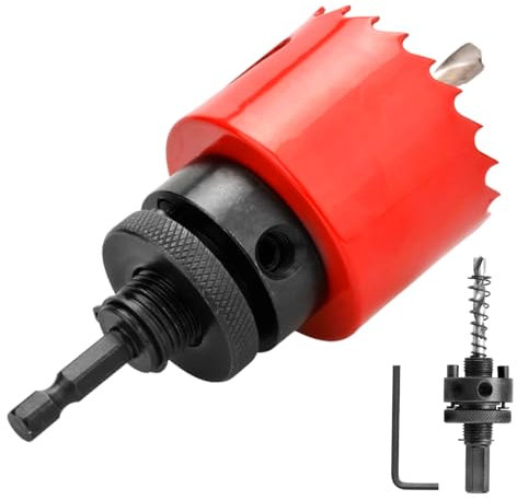 GUOQEE 65mm Hole Saw with Quick Change Arbor, Hole Drilling Cutter HSS BI-Metal for Wood, Plywood, PVC, Drywall and Metal Sheet