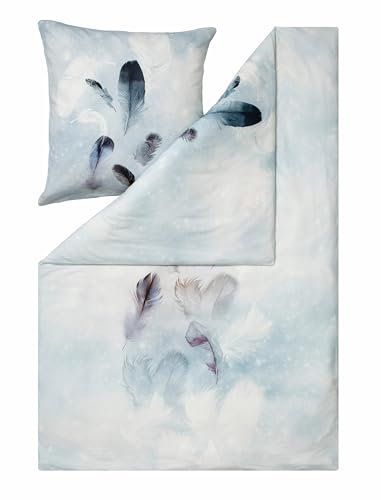 ESTELLA Kuschelflanell Bettwäsche Felina Schnee 1 Bettbezug 135 x 200 cm + 1 Kissenbezug 80 x 80 cm