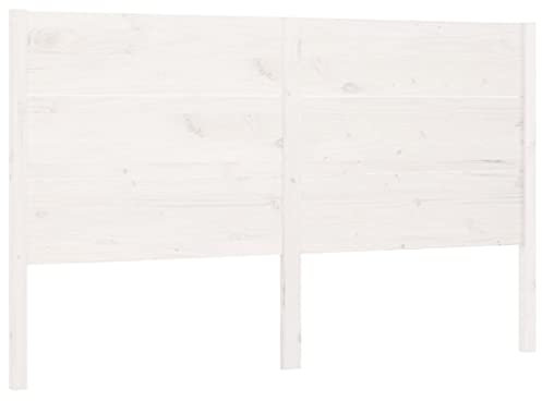 vidaXL Kopfteil Betthaupt Bettkopfteil für Bett Bettgestell Bettrahmen Holzbett Massivholzbett Schlafzimmer Weiß 186x4x100cm Massivholz Kiefer