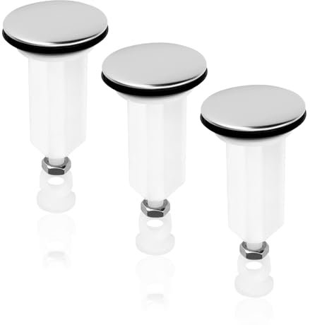 Tappi Lavandino Bagno, HASLED 3 Pezzi Tappo Bidet, Tappo Lavandino Bagno, Sigillo Forte, Regolabile in Altezza, Adatto per Lavabo e Bidet
