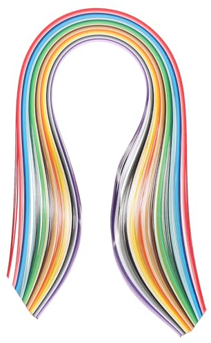 PATIKIL 360pcs Quilling Strips Paper 3/16(5mm) 54cm Origami Paper Quilling Strip for Art DIY Hand Craft 36 Colors