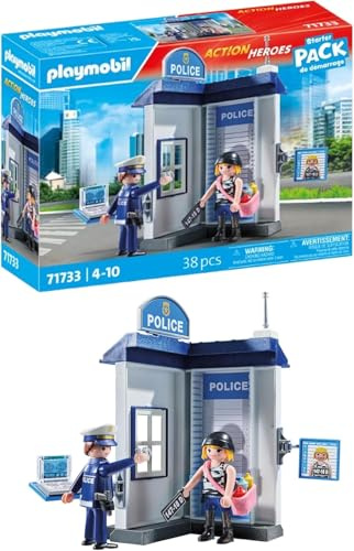 PLAYMOBIL Polizei Ermittlungszimmer | Polizei-Spielzeug | Abenteuer-Spielzeug für Kinder ab 4 Jahren | Fördert Rollenspiele & Kreativität | 71733