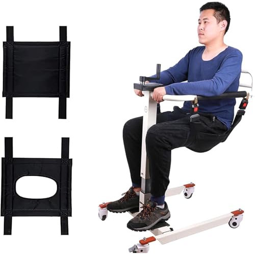 Patient Lift Transfer Chair, Bathroom Wheelchair Sit to Stand Lift with Seat Cushions, Transfer Lift Assist Devices for Disabled, Portable Car Lift Transport Chairs for Seniors, 330 Lb