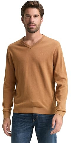 Tom Tailor Pull pour Homme, 39098 - Mid Brown Melange, XXL