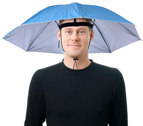 Sombrero Paraguas De Cabeza, Gorro Paraguas De Cabeza, Impermeable Y Reutilizable, Sombrero De Paraguas Manos Libres, Sombrero De Paraguas Ajustable Con Banda Elástica, Para Adultos, Niños