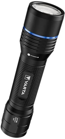 VARTA Taktisk LED-ficklampa, Night Cutter Pro F20R, 1000 lm, IP67 | 5 ljuslägen, flygaluminium, USB C, precisionsfokus, handledsrem, laddningsbara, robust, hållbart hölje