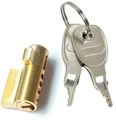 Heavy Duty Trailer Hitch Lock Cylinder – Caravan & Trailers Coupling Towing Security Hitch Locks with 2 Keys – Universal Trailer Lock for Pressed Steel Couplings (Gold)