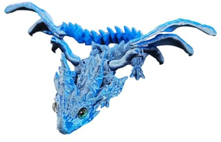 Dragon Figures for Kids, Dragon Figurine,Realistisk flygande drakefigur - skrivbordsskärmdekor, kreativt för bokhylla skrivbord eller skåp