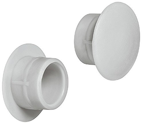 Gedotec Lochkappen rund Schrauben-Kappen grau Abdeckkappen Kunststoff für Schrauben - H1117 | Stopfen-Ø 12 mm | Kappen für Blindbohrung | Made IN Germany | 100 Stück - Loch-Abdeckungen für Möbel