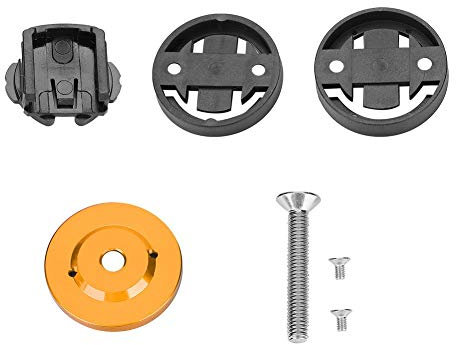 Keenso Bicycle Odometer Stand, GPS Speedometer Mount for Bicycle Computer Bike (Gold)