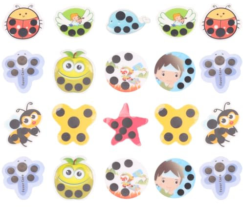 ​​iplusmile 20 Stück Baby Stirn Thermometer Aufkleber: Fieberthermometer Streifen für Kinder und Säuglinge - Ideal für Zuhause, Unterwegs und beim Schlafen, Einfache Temperaturmessung​​