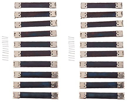 Milageto Lot de 20 Fermoir DIY Cadre pour Sac à Main Spring Clip pour Bricolage, Couture 10x1,4 cm