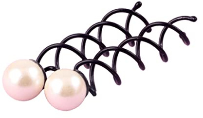 Beaupretty 4pièces Épingles à Cheveux Perles Lot De Clips U-shape Spirale Pour Coiffures Élégantes Et Chignons Accessoires Mode Pour Femmes Et Filles