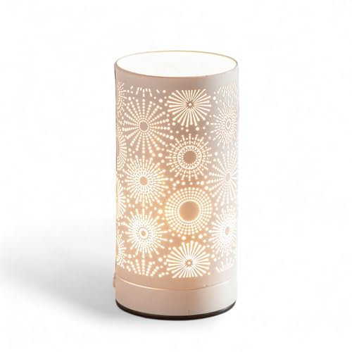 Zen'Arôme Calorya nº 15 - Quemador eléctrico de Cera aromática para Cera aromática - Lámpara de Perfume de Metal con Control táctil - Iluminación Ambiental - Idea de Regalo Original - H 21 cm