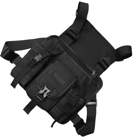 NVOQILIN Arnés para el pecho, práctica bolsa de deporte, funda táctica, chaleco de gran capacidad, para ciclismo al aire libre, gran capacidad, tácticas, equipo de pistolas, arnés