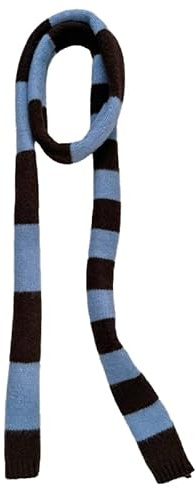 Kashmirscarf， Stickad ullhalsduk for kvinnor, flerfärgad, 180x12cm(Blue)