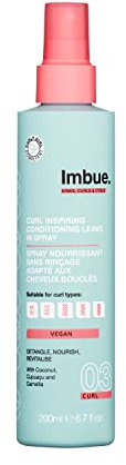 Imbue Curl Inspiring Leave-in Spray para rizos, vegano y rizado método amigable, 200 ml