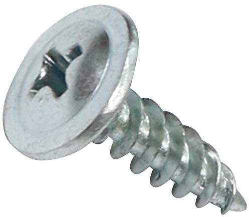 AERZETIX - C44680 - Lot de 100 Vis à tôle autotaraudeuses Ø4.2x16mm à tête large bombée - à empreinte PH/cruciforme - ossature bardage métallique chéneaux - en acier zingué - couleur argent