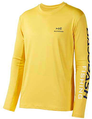 BASSDASH Fishing T Shirts for Men UV Sun Protection UPF 50+ Long Sleeve Tee T-Shirt