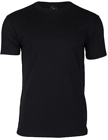 True Classic Mens T-Shirts - Short Sleeve Crew Neck Plain Novelty T Shirt for Men, Pack of 1, Black, M