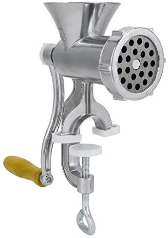 Manual Meat Grinder Sausage Stuffer Machine Stainless Steel Household Meat Grinder Household Aluminum Alloy Manual Sausage Mincer Grinding Machine Mill for Pork Beef Sausage Pepper Seasoning