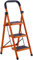 Weiß/orange/rot Heimleitern, Faltbare tragbare Trittleitern, Supermarkt-Klappstufen, Größe: 38 * 57 * 105 cm