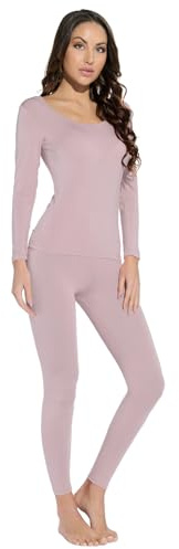 Mcilia Ensemble Thermal Femme Modal Col Rond Dégagé Ultra-fin