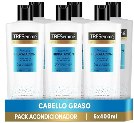 Tresemmé Acondicionador Intensa Hidratación Para Cabello Seco O Dañado 400 ml x 6