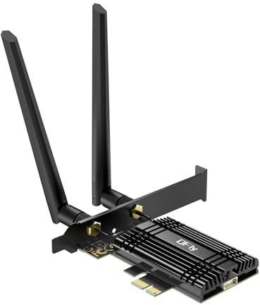 WiFi 7 Network Card 8774Mbps QFly PCIe WiFi Card with Bluetooth 5.4, BE200 Chipset, Tri-Bands(6GHz/5GHz/2.4GHz) Wireless Network Adapter for PC, Support Win11(64 bit), only Support Intel CPU