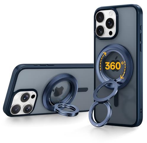 SYNCWIRE for MagSafe Ring Phone Holder, 360° Rotation Magnetic Cell Phone Grip Dual-Sided Magnets Phone Ring Kickstand Compatible with iPhone 17 16 15 14 13 12 Pro Max MagSafe, Android, Samsung etc.