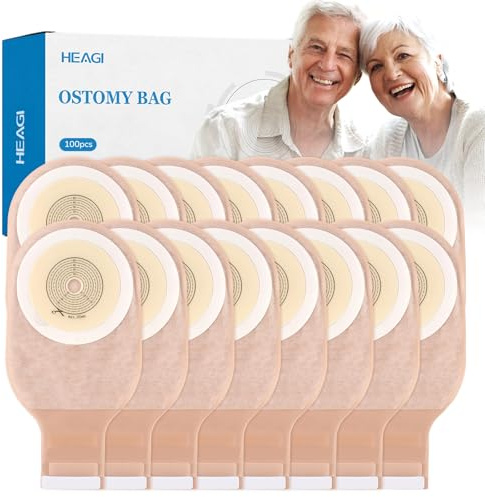 100 PCS Sacchetti per Colostomia, Forniture per Stomia, Sacchetto Drenante per Stomia Da 15 Mm-65 Mm per La Cura Dello Stoma Ileostomico