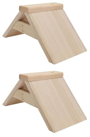 VILLCASE 2Pcs Wooden Bird Dwelling Stand Natural Pigeon Perch Rest Rack Pet Roost for Parrots Doves and Birds