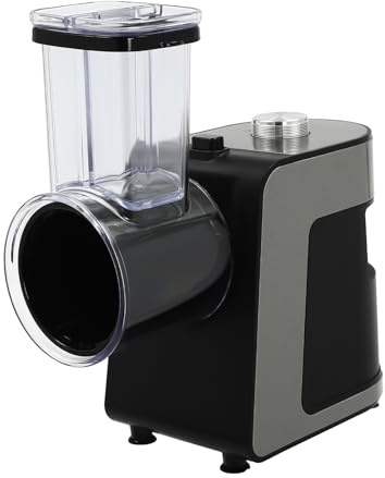 POTYYH Affettaverdure elettrico, 1000 W, elettrico, con 5 lame coniche, affettatrice per verdure, grattugia da cucina per tagliare patate, ravanelli, cetrioli, cipolle