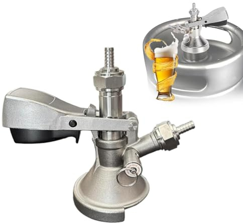 Coupleur de Fût de Type A, G5/8 Brassage Bière Robinets de Distributeur, Tireuses à Bières en Acier Inoxydable pour Maison Bars Hôtels Restaurants Rassemblements de Famille