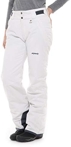 SkiGear Women's Insulated Snow Pants, White, X-Large